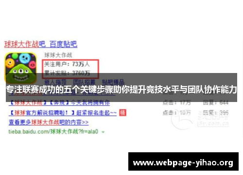 专注联赛成功的五个关键步骤助你提升竞技水平与团队协作能力